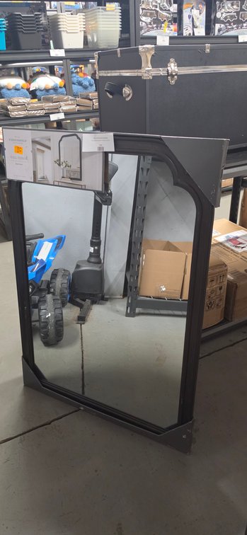 Threshold Arched Black Frame Wall Mirror