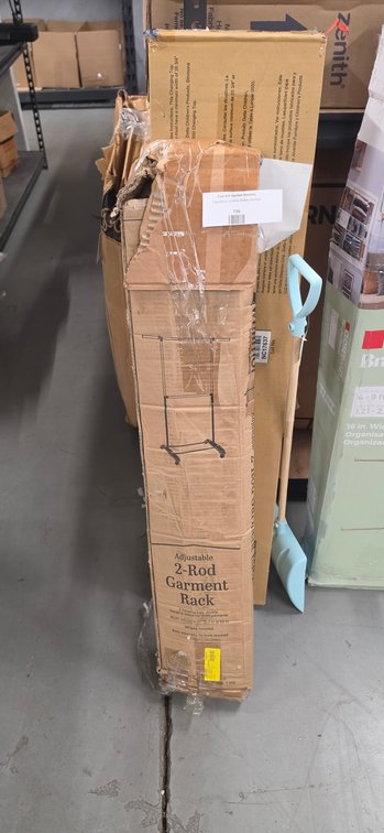 Adjustable 2-Rod Garment Rack and Wooden Changing Top