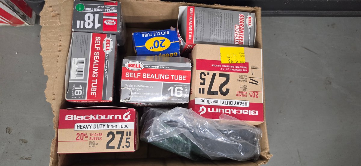 Bicycle Inner Tubes in 16, 18, 20, and 27.5 in Sizes