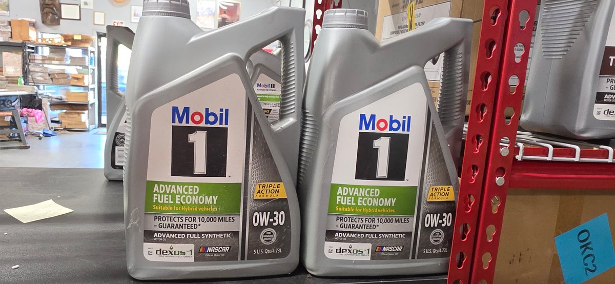 2 Mobil 1 Advanced Fuel Economy 0W-30 Motor Oil Jugs