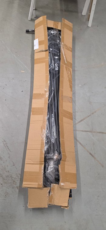 Unassembled Black Metal Tubular Frame Components
