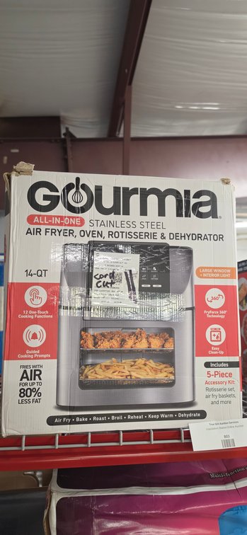 Gourmia 14-Qt All-in-One Stainless Steel Air Fryer Oven- AS IS