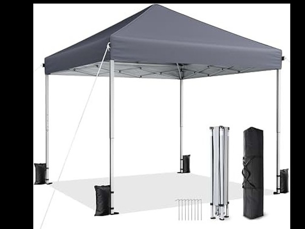 HW-ZDZP-10FT-GY 10 x 10 ft Canopy Tent