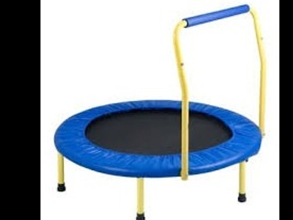 36 In Kids Indoor Trampoline with Padded Handle Bar