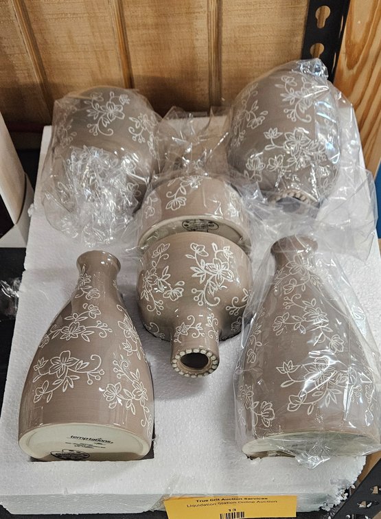 temp-tations by Tara Floral Lace Ceramic Bottle Vases