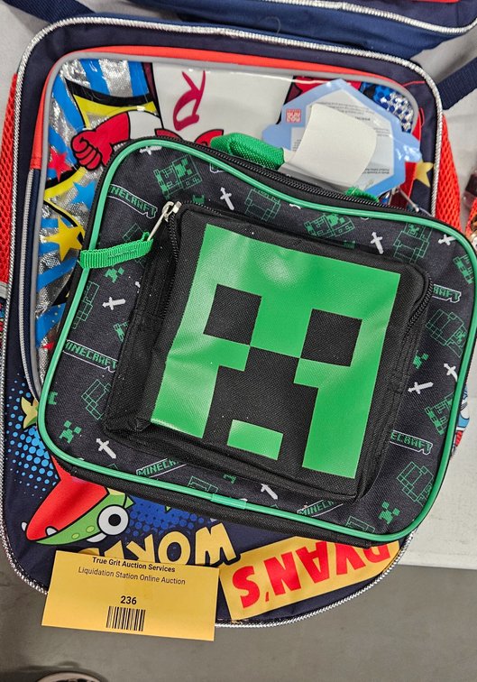Minecraft Creeper Lunch Bag and Ryan's World Bags