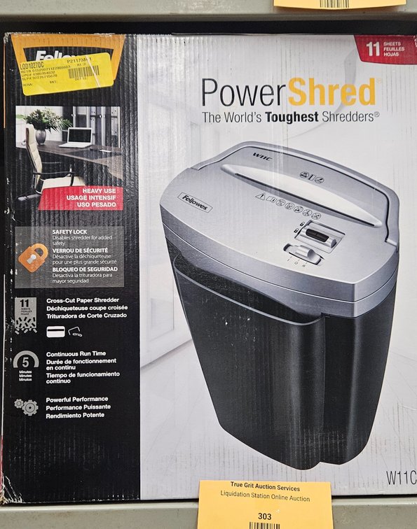 Fellowes PowerShred W11C 11-Sheet Cross-Cut Paper Shredder