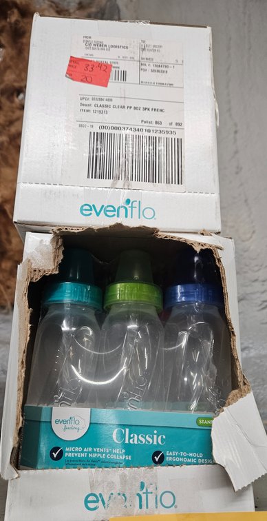 Evenflo Classic 8 oz Baby Bottles 3-Pack