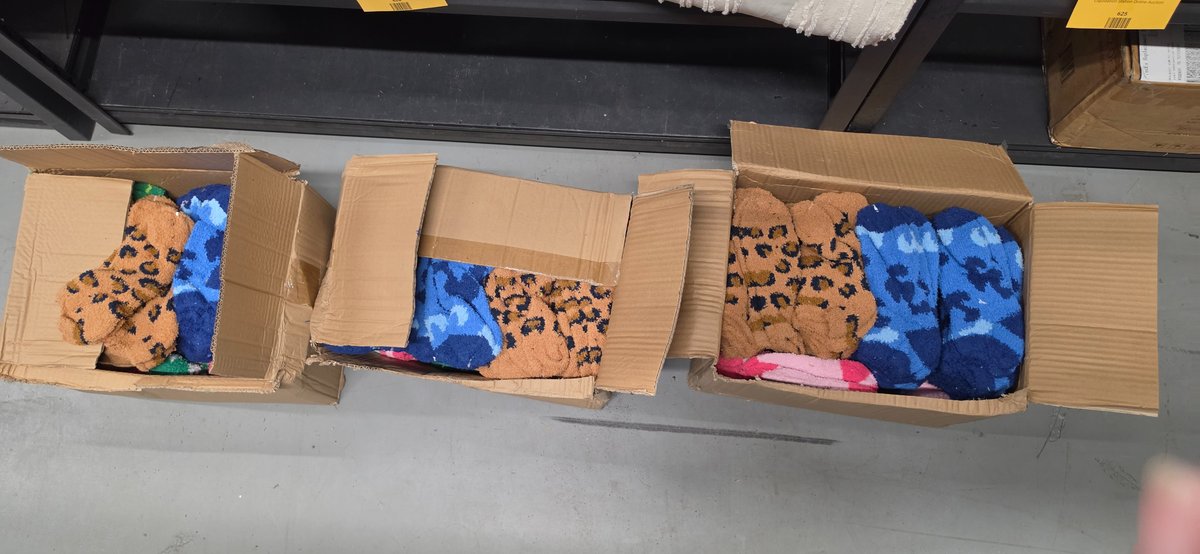 Plush Fuzzy Knit Socks in Three Boxes