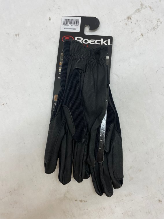 Roeckl Black Leather Riding Gloves - Size 6