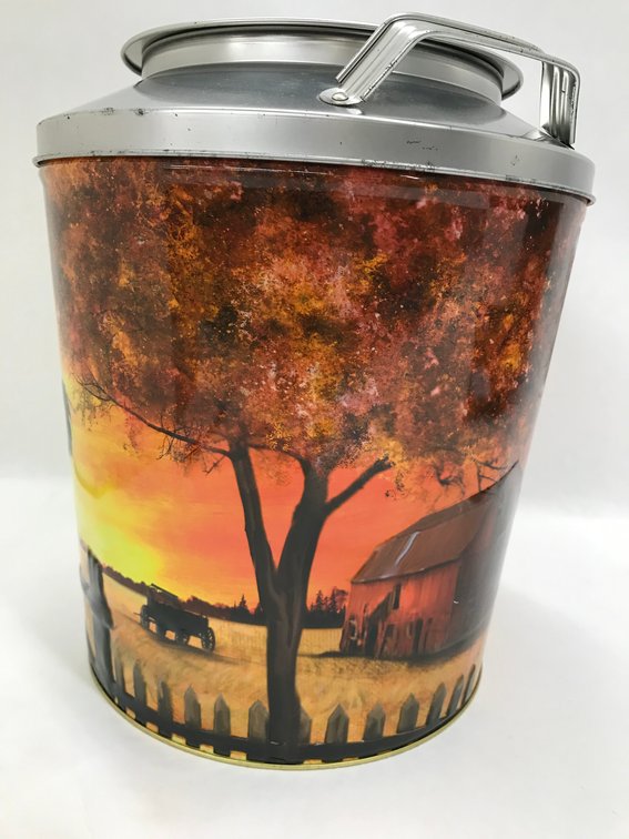 Cute Rooster & Farm Tin