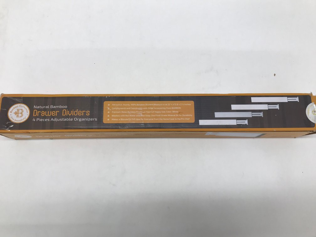 4 pc Natural Bamboo Drawer Dividers