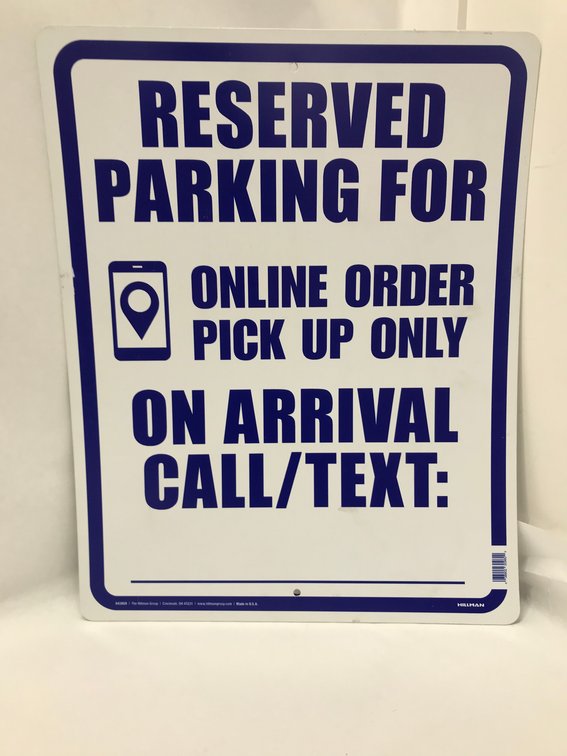 (2x)Reserved Parking Approx 15"x19"