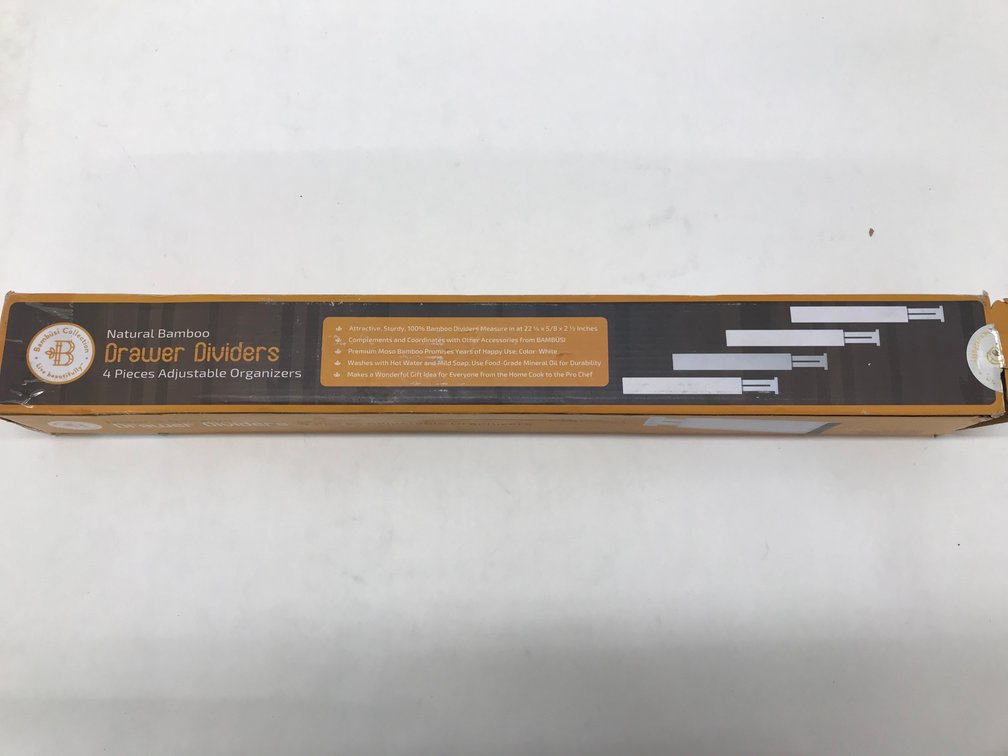 4pc Natural Bamboo Drawer Dividers