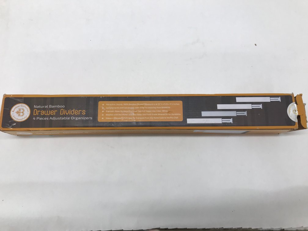 4pc Natural Bamboo Drawer Dividers