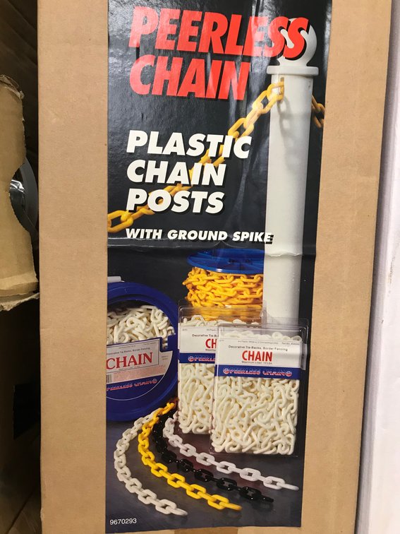 (12x)New Plastic Chain Post W/Ground Spike