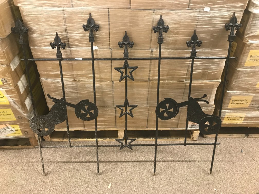Heavy Iron Motorcycle Fence Approx.40"x 45"