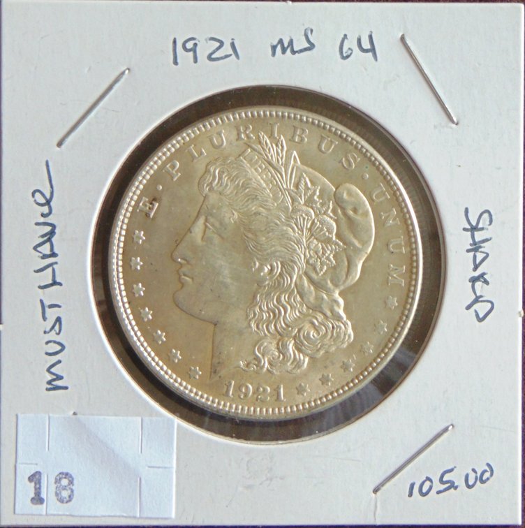 1921 Morgan Dollar MS+.