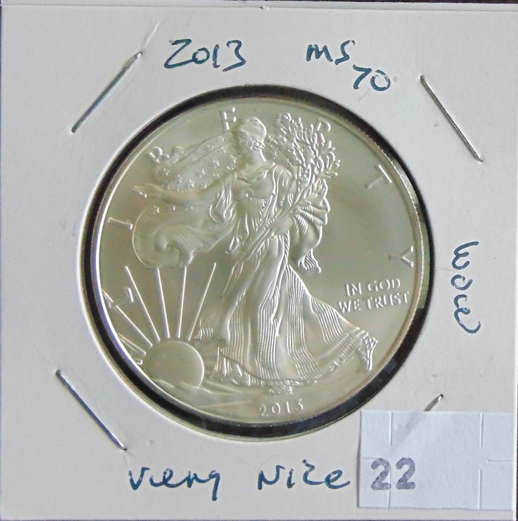2013 Silver Eagle .999 MS++.