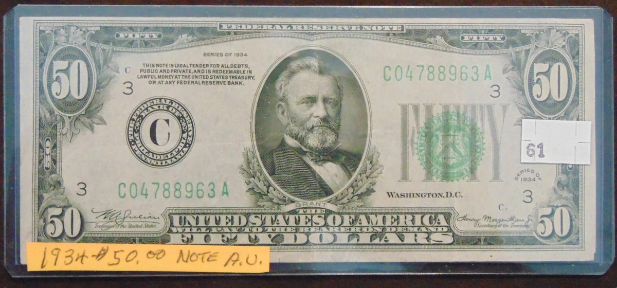 Series 1934 $50 FRN Philadelphia XF-AU.