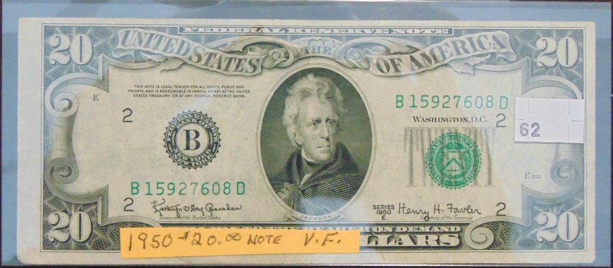 Series 1950E $20 FRN New York VF.