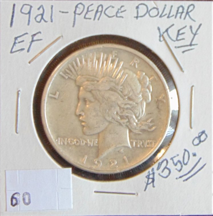 1921 Peace Dollar (key date).