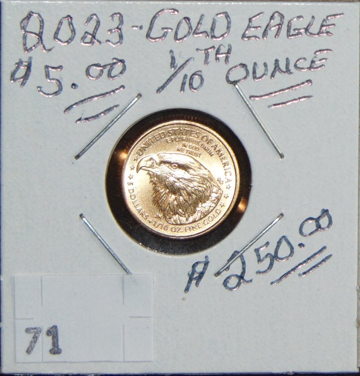 2023 1/10 Oz. Gold Eagle.