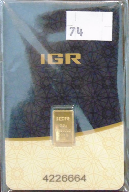 IGR 1/2 Gram Gold .9999