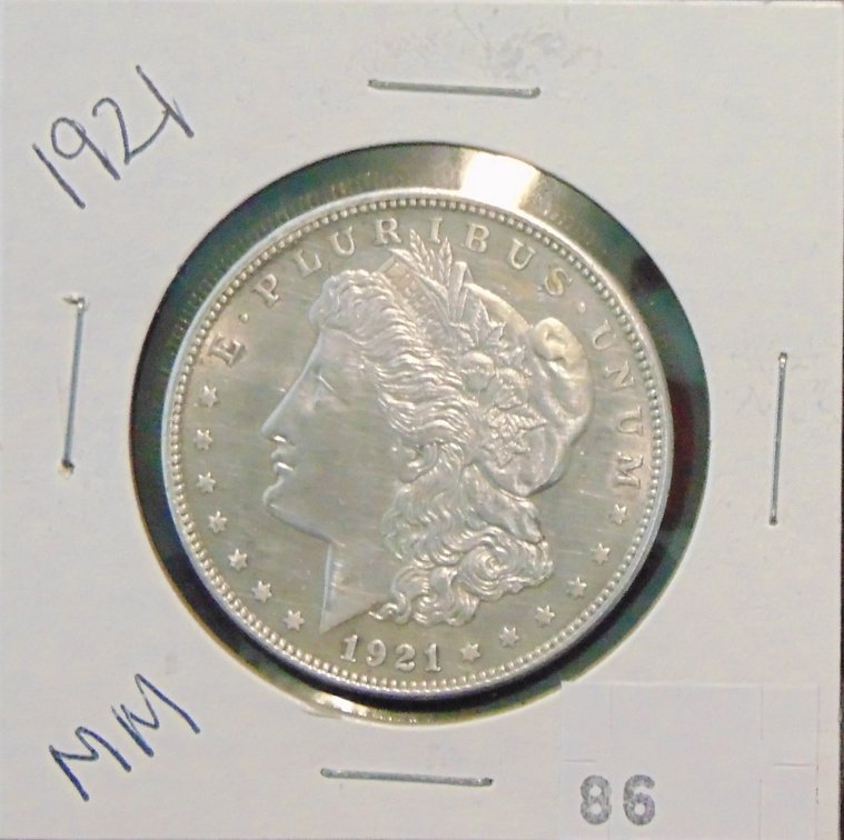 1921 Morgan Dollar.