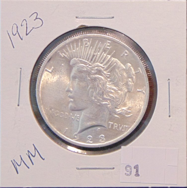 1923 Peace Dollar.