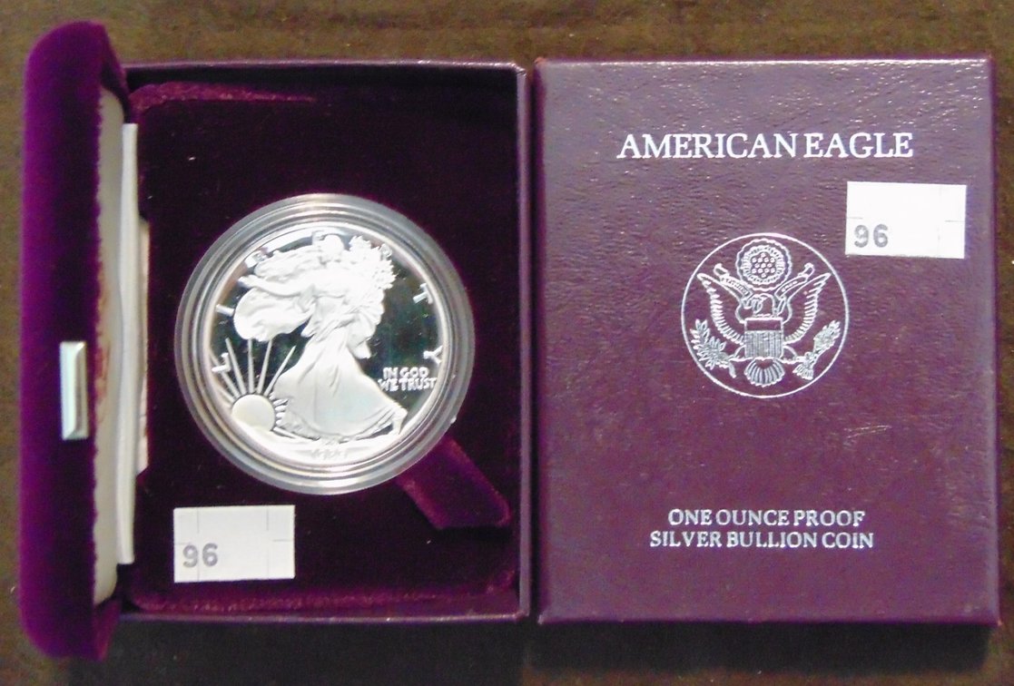 1989 Proof Silver Eagle (box & papers).