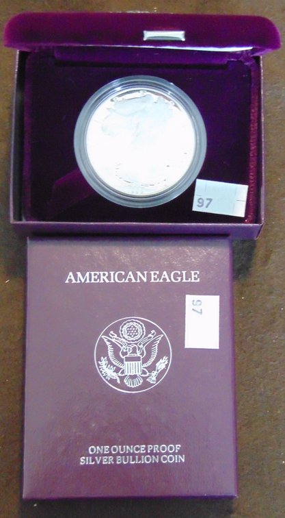 1992 Proof Silver Eagle (box & papers).