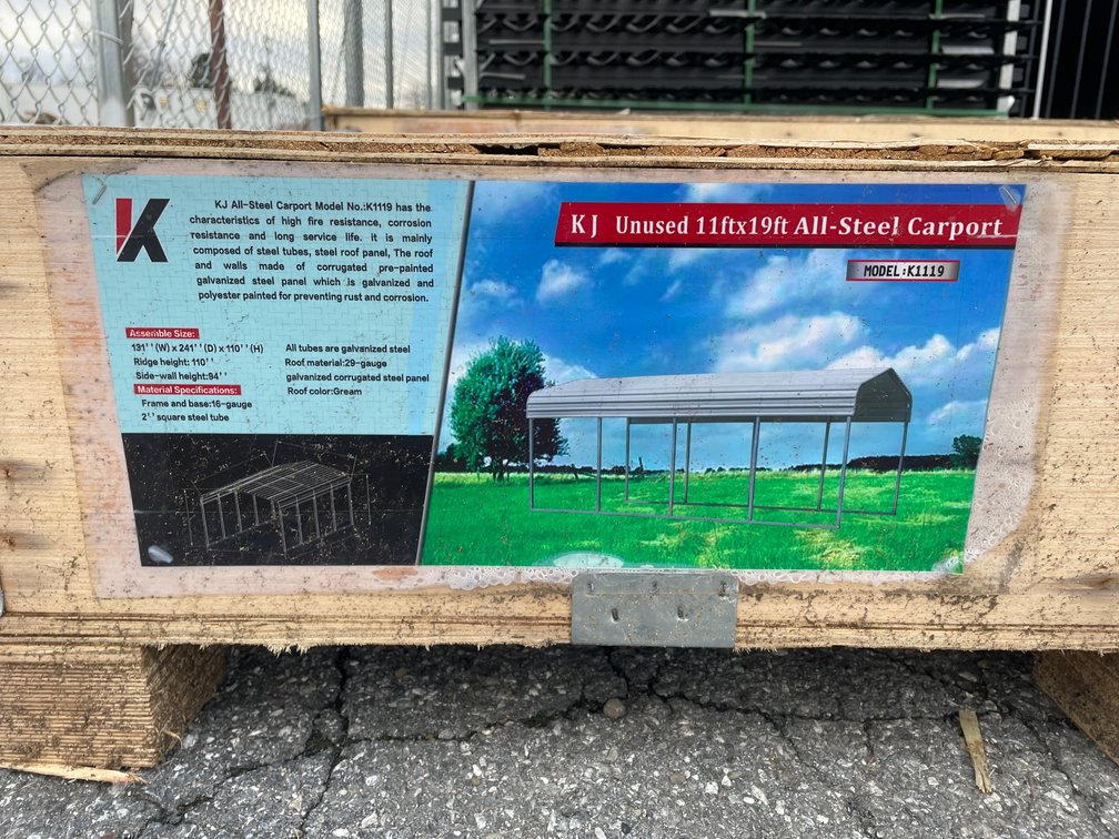 New 11X19' Steel Car Port