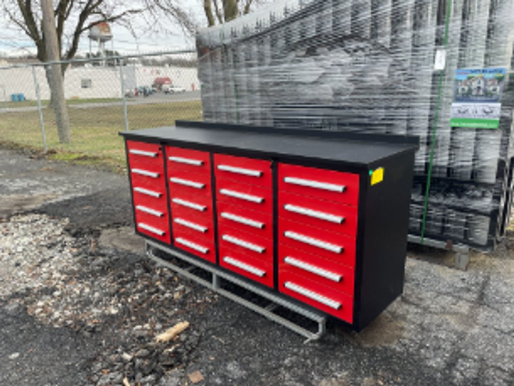 New 7' Steelman Work Bench W/ Drawers Red
