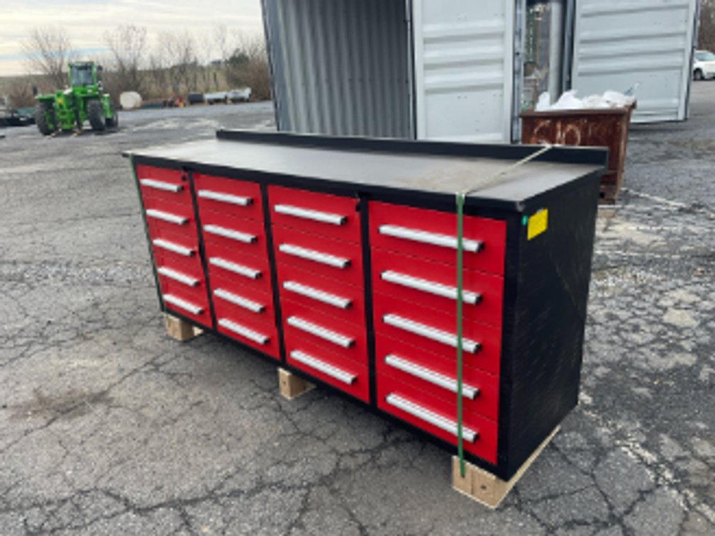 New 7' Steelman Work Bench W/ Drawers Red