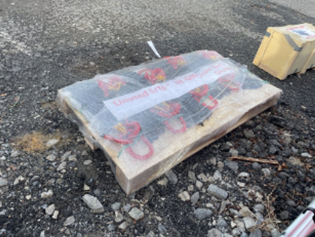 New Skid Lot Of Double Leg 5/16" Chain Slings