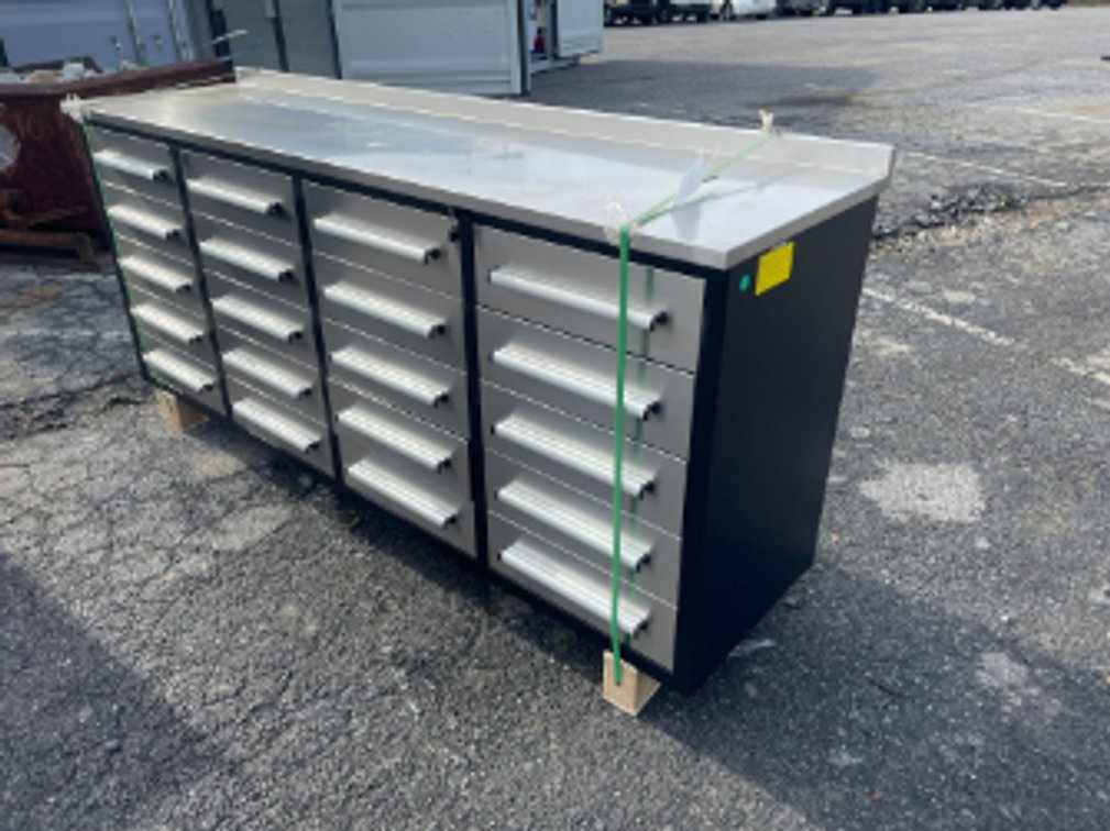 New 7' Steelman Work Bench W/ Drawers Stainless
