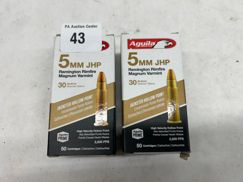 (100 rds) 5MM JHP Rimfire Ammo, 30GR.