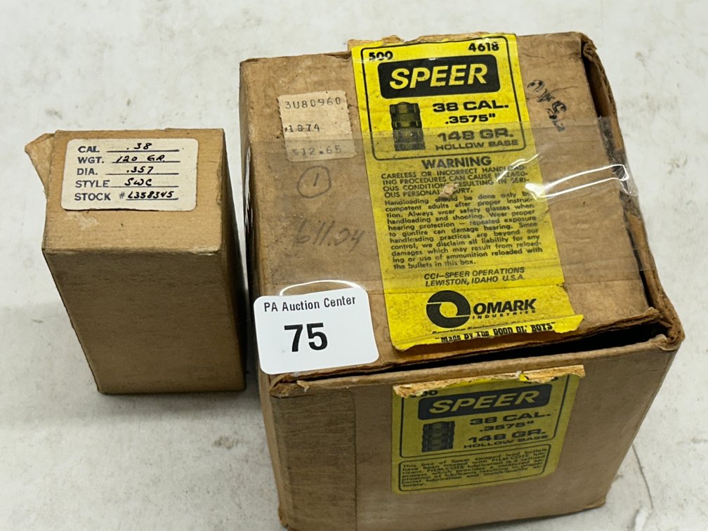 2 Boxes 38 Cal Bullets, 120 & 148 Gr.