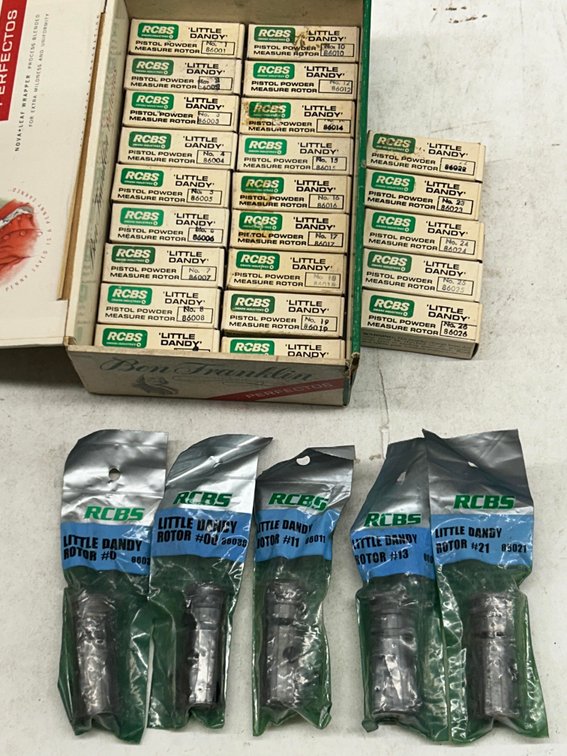 Set of Little Dandy Pistol Powder Measure Rotors