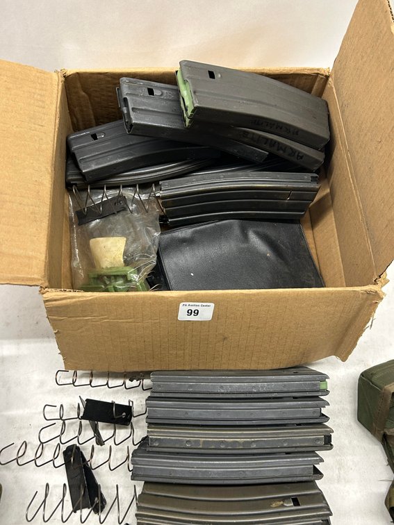 Box of Ammo Magizines And More