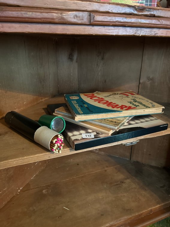 Antique Books, Cassettes, and Matches