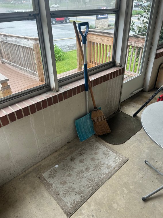 Broom, Snow Shovel and Rug
