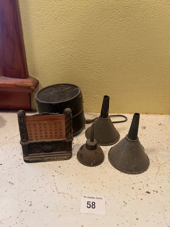 Vintage Oil Funnels,  Siffter, Mini Calendar