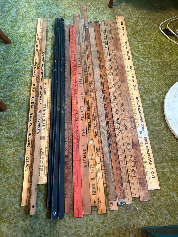 Large Lot of Local Yard Sticks