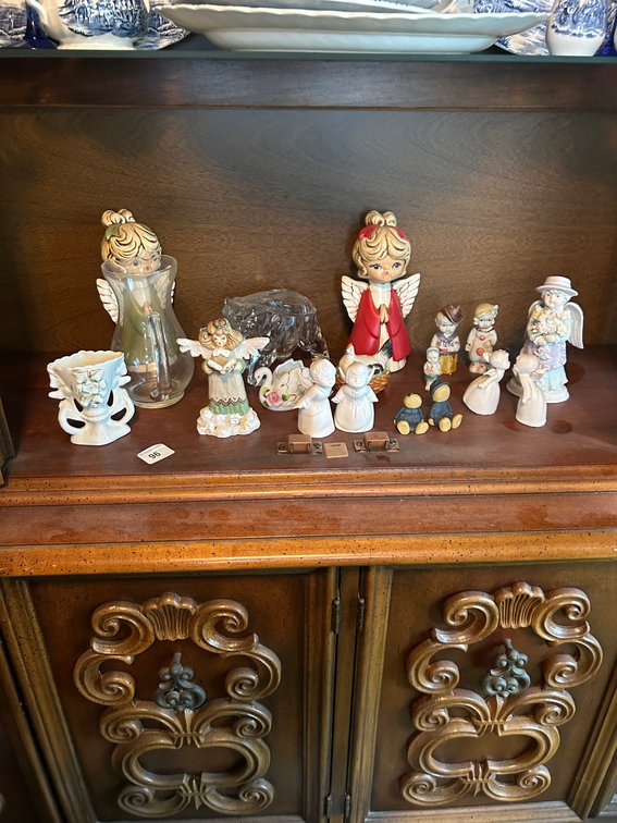 Assorted Figurines and Princess House Pitcher