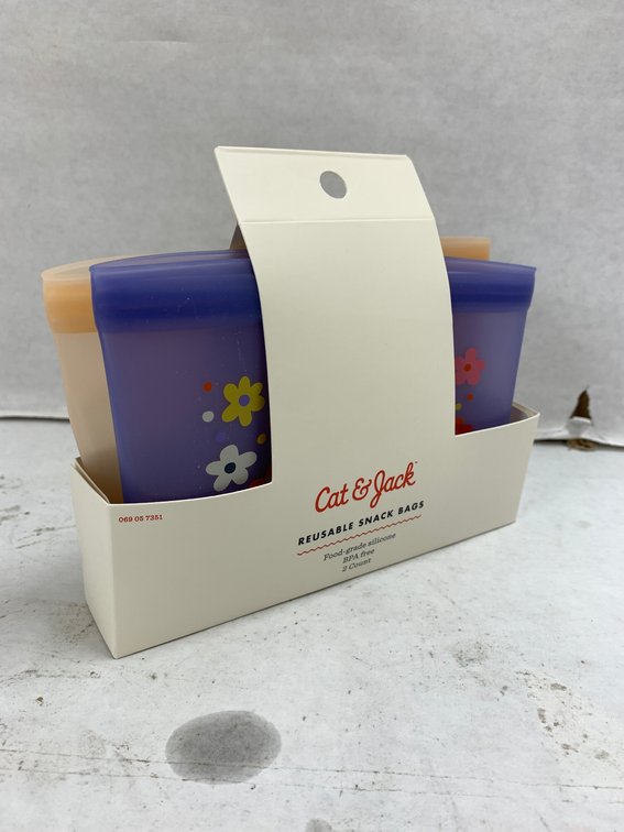(96x Bid)Cat & Jack 2ct Reusable Snack Bags