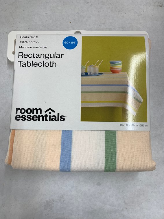 (18x Bid)Room Essentials 60"x84" Tablecloth