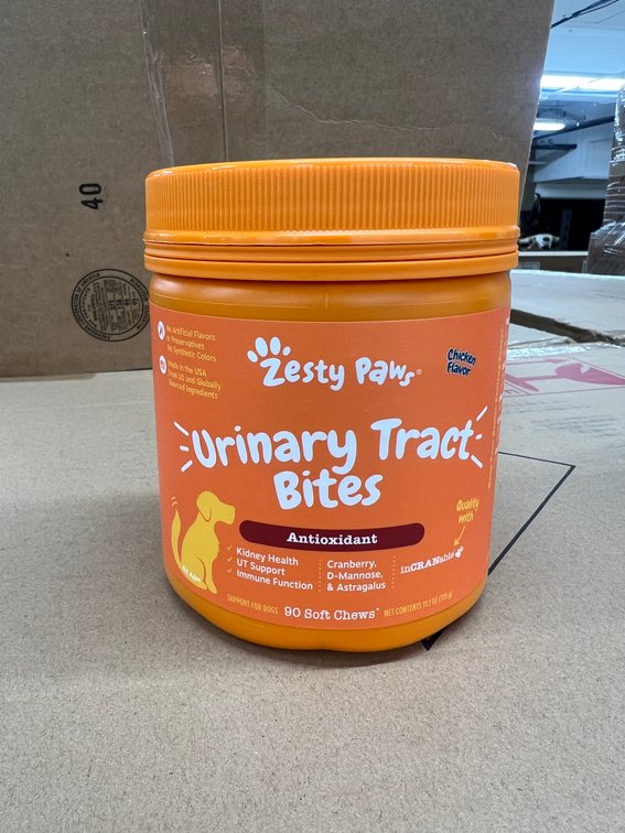 (80x Bid) Zesty Paws 90 Ct Urinary Tract Bites