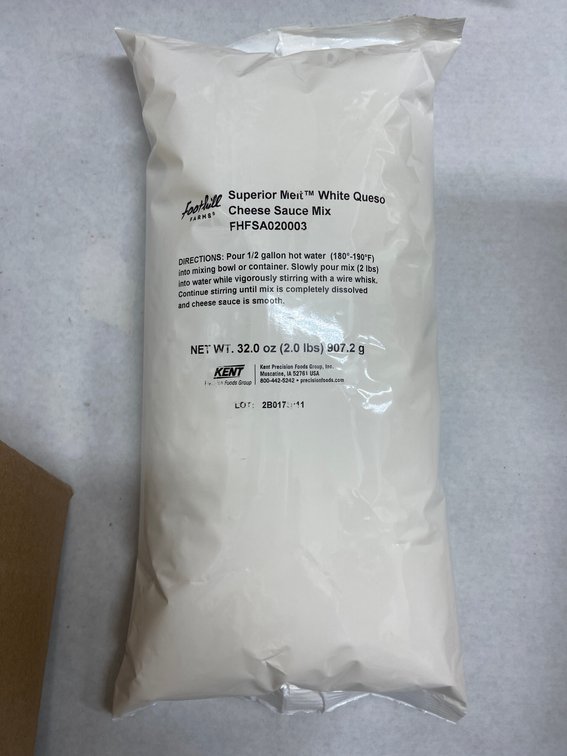 (8x Bid)Foothill 32oz White Queso Cheese Sauce Mix